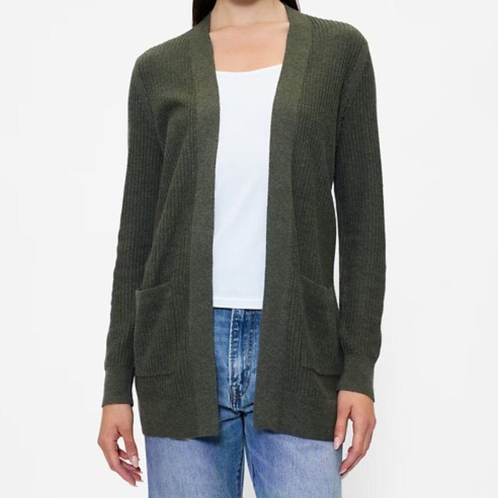 NWOT Pink Rose Olive Knit Cardigan